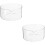 2Pcs Compact Transparent Glass Evaporation Crystallizing Dish for Lab 8
