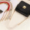 PU Leather Woven Chain Bag Strap, Women'S Bag Replacement Strap, Bag Strap, Handle, Handle, Metal Chain Bag Accessories 4