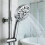 Duschkopf mit 10 Funktionen und Spritzpistole Silver 6