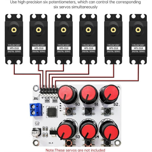 RC Digital Servo Tester 6 Channels Motor Servo Controller Centering Tool for RC Car Airplane Robots Tester Plate Tool 2