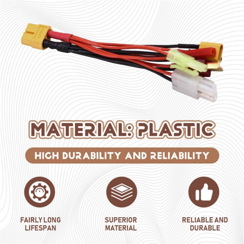 Adapter Cable for RC Battery Parallel Charging for XT60 to T Connector with SM2P Terminal Wire 2