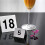 25PCS Restaurant Bar Place Table  Tabletop Number Sign Stackable Table Number Cards Double-Side Black Number 5