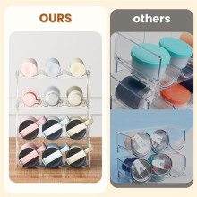 Stackable Water Bottle Holder Organzier for 40 Oz Large Tumbler, 4 Tier Clear Tumbler Bottle Cup Rack, Hold 12