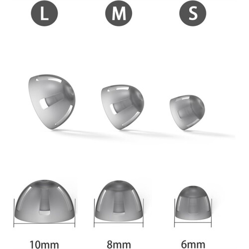 Resound Compatible Hearing Aid Domes Open Smokey Ear Tips Replacement 8mm (Medium 20pcs Pack) 2