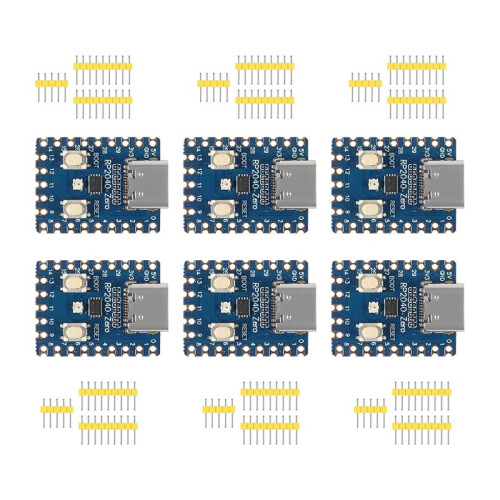 6Pack RP2040-Zero Microcontroller Board Based  Development Boards Equipped with Dual Core Processor 1