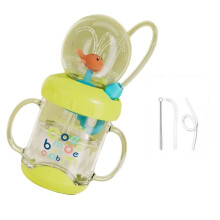 Gobelet Fontaine Baleine avec Poignée 220 Ml, Gourde Anti-Fuite en Forme de Baleine avec Paille A