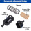 3/8" Billet Inline Fuel Filter 30  Anodized Aluminum Black 2PCS 3