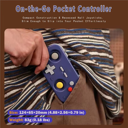 Pocket  Controller -Sized Gamepads 1000hz Hall Joystick Short Video Remote Control Suitable for NS2 NS Layout 1