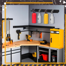 2 Pcs SprayBottle Holder Wall Mounted SprayBottle Storage Rack with Hardware Hanger Organizer for Mobile Garage Home