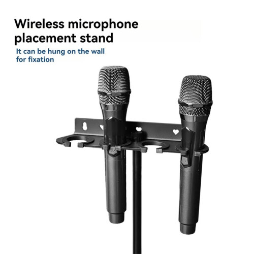 Multi Microphone Holder for Mic Stand Storage Organizer for Handheld Dynamic Wired and Wireless Mics Wall Mount 2