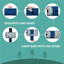 Portable Changing Pad - One-Hand Diaper Change Pad for Baby Diaper Bag or Changing Table. Unisex Baby Shower Gifts