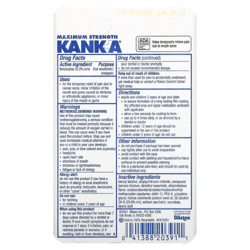 Blistex Blistex, Kank-A, Λύκος Οδοντικής Αلمهίας, 0.33 fl oz (9.75 ml) 1