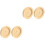 4Stk Hamster Futterhalter Holz Khaki Rund Futterspender Robust 4