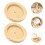4Stk Hamster Futterhalter Holz Khaki Rund Futterspender Robust 11