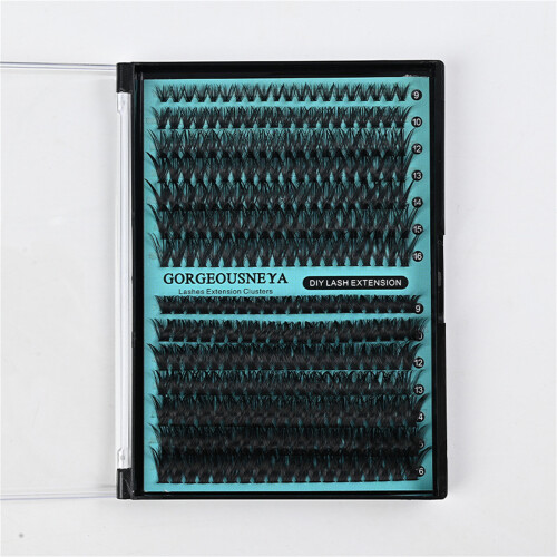 (60P 80P) False Eyelashes 9-16mm C D Curl Black Band 1