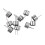 10 Pcs 2 Pin  MIC Capsule Electret Condenser Microphone Silver Tone Black 7