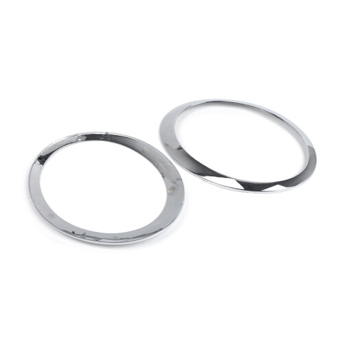 2Pcs Silver Headlight Rings Mini 2001-2006