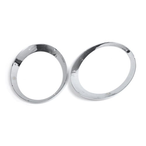 2Pcs Silver Headlight Rings Mini 2001-2006 1