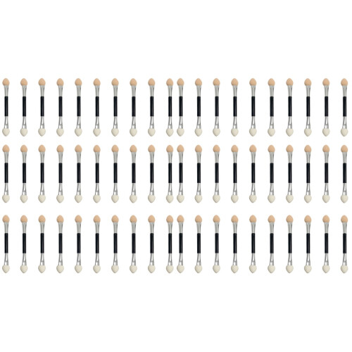 100Stk Profi Lidschattenpinsel Doppelköpfiges Make-Up Pinselset Bunt 1