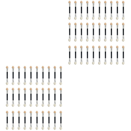 100Stk Profi Lidschattenpinsel Doppelköpfiges Make-Up Pinselset Bunt 2