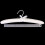 5 X White Satin Padded Clothes Hook Hanger 7