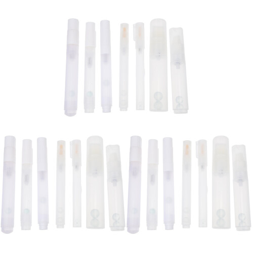 21Pièces Coques Stylo Plastique Blanches Couverture Protégée Portable 2