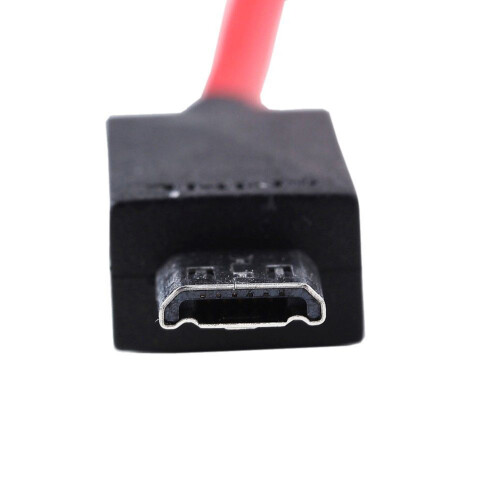 2Pièces Câble Rouge Micro USB Adaptateur Pour Smartphone Et TV 2