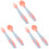 3Ensembles Fourchette Bébé Silicone Rose 2