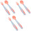 3Ensembles Fourchette Bébé Silicone Rose 3