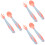 3Ensembles Fourchette Bébé Silicone Rose 6