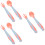 3Ensembles Fourchette Bébé Silicone Rose 7