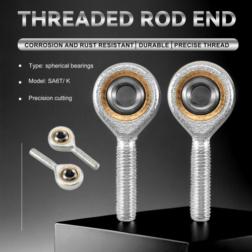 2 pcs 6mm SA6T / K Tige Filetee Roulement Joint d'Extremite 1