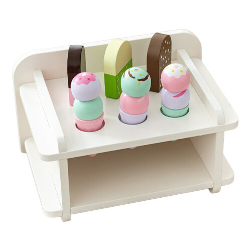 2Ensembles Modèles Glace En Bois Blancs Décorations Pour Fêtes 1