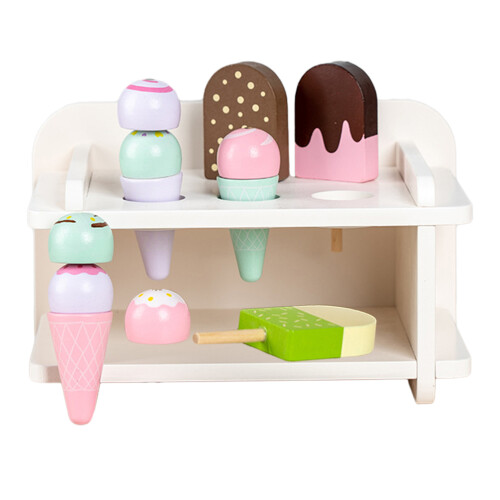 2Ensembles Modèles Glace En Bois Blancs Décorations Pour Fêtes 2