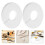 100Pcs White Plastic Wardrobe Dividers for Home Clothes Size Sorting 10