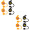 8Pièces Chapeaux Pailles Silicone Réutilisables Décorations Halloween 8