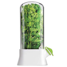 Herb Saver Container Anti-Crush Eco-Fresh Cup Vegetable and Herb Fresh-Keeping Cup with Water Reservoir Case White