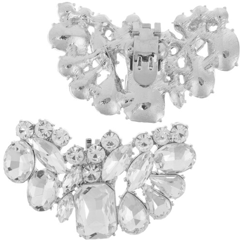 8Pièces Clips Blancs Pour Chaussures En Zinc Durable 1