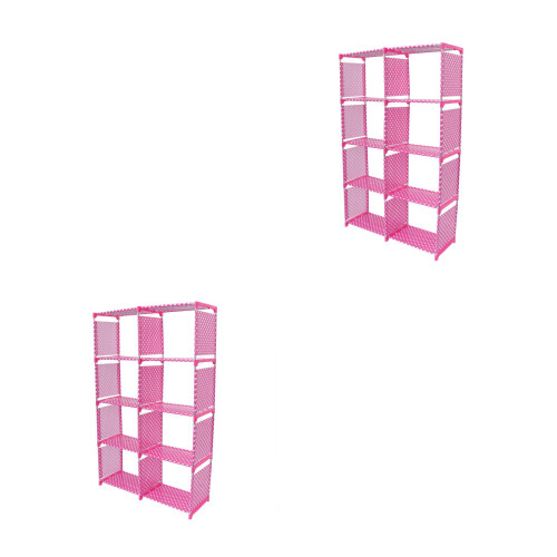2Pièces Étagère Rose Design Élégant Pour Décoration 2
