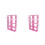 2Pièces Étagère Rose Design Élégant Pour Décoration 4