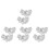 8Pièces Clips Blancs Pour Chaussures En Zinc Durable 7