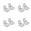 8Pièces Clips Blancs Pour Chaussures En Zinc Durable 10
