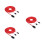 3Pièces Câble Adaptateur Rouge Micro USB Haute 720P 7