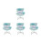 4Pièces Coussin Peluche Siège Vert Clair Clip Décor 5