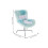 4Pièces Coussin Peluche Siège Vert Clair Clip Décor 11
