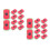 20Stk Multifunktionale Whiteboard Radierer in Rot Mit Staubabsorption 6