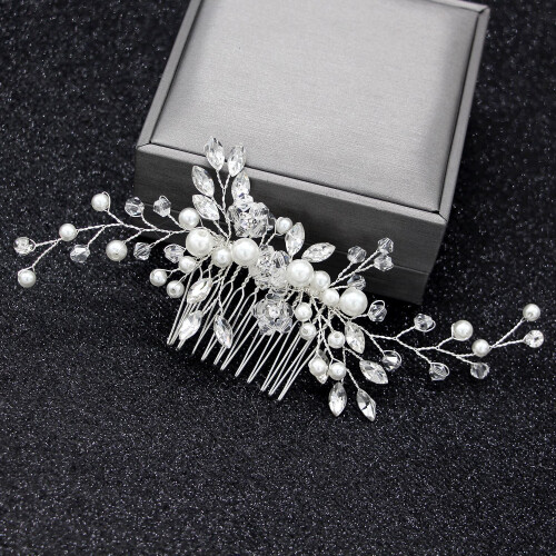 Bridal Pearl Hair Comb Wedding Accessory 1