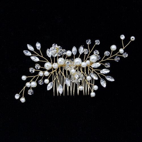 Bridal Pearl Hair Comb Wedding Accessory 2