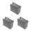 3Stk Grau Aufbewahrungstasche Oxford 5