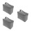 3Stk Grau Aufbewahrungstasche Oxford 6